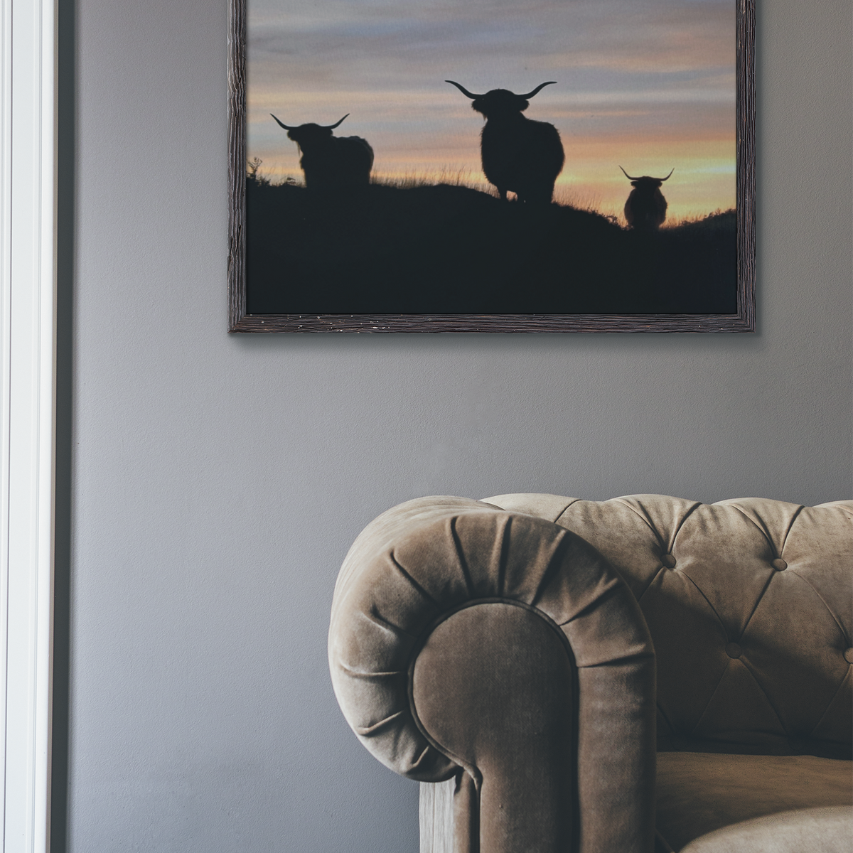 Sunset Highlanders Print (Unframed)